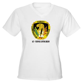 ACCNCR - A01 - 04 - DUI - ACC - National Capitol Region withText - Women's V-Neck T-Shirt
