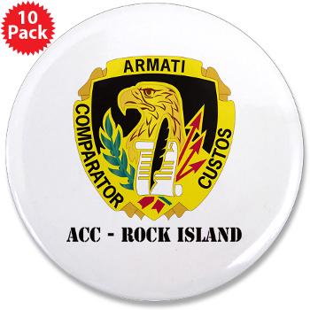 ACCRI - M01 - 01 - DUI - ACC - Rock Island with text - 3.5" Button (10 pack)