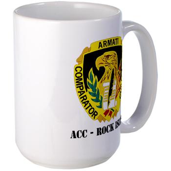 ACCRI - M01 - 03 - DUI - ACC - Rock Island with text - Large Mug
