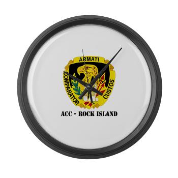 ACCRI - M01 - 03 - DUI - ACC - Rock Island with text - Large Wall Clock