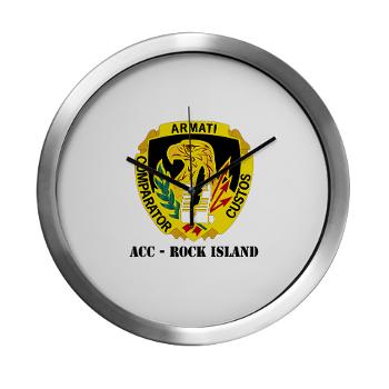 ACCRI - M01 - 03 - DUI - ACC - Rock Island with text - Modern Wall Clock - Click Image to Close