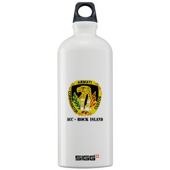 ACCRI - M01 - 03 - DUI - ACC - Rock Island with text - Sigg Water Bottle 1.0L
