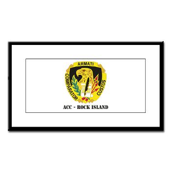 ACCRI - M01 - 02 - DUI - ACC - Rock Island with text - Small Framed Print