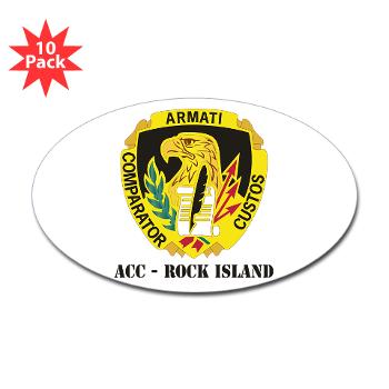 ACCRI - M01 - 01 - DUI - ACC - Rock Island with text - Sticker (Oval 10 pk) - Click Image to Close