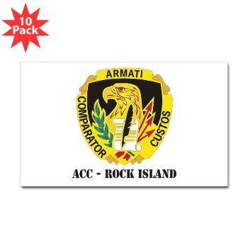 ACCRI - M01 - 01 - DUI - ACC - Rock Island with text - Sticker (Rectangle 10 pk) - Click Image to Close