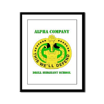 ACDSS - M01 - 02 - DUI - Alpha Co - Drill Sgt School with Text Framed Panel Print