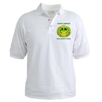 ACDSS - A01 - 04 - DUI - Alpha Co - Drill Sgt School with Text Golf Shirt