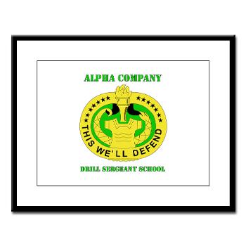 ACDSS - M01 - 02 - DUI - Alpha Co - Drill Sgt School with Text Large Framed Print
