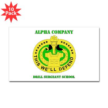 ACDSS - M01 - 01 - DUI - Alpha Co - Drill Sgt School with Text Sticker (Rectangle 10 pk)