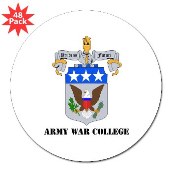 carlisle - M01 - 01 - DUI - Army War College with Text 3" Lapel Sticker (48 pk)