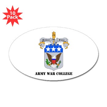 carlisle - M01 - 01 - DUI - Army War College with Text Sticker (Oval 10 pk)