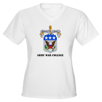 carlisle - A01 - 04 - DUI - Army War College with Text Womens V-neck T-Shirt