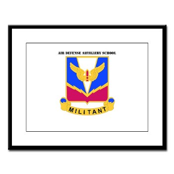 ADASchool - M01 - 02 - DUI - Air Defense Artillery Center/School with Text Large Framed Print - Click Image to Close