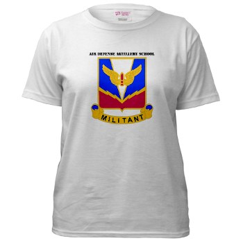 ADASchool - A01 - 04 - DUI - Air Defense Artillery Center/School with Text Women's T-Shirt - Click Image to Close