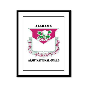 ALABAMAARNG - M01 - 02 - DUI - Alabama Army National Guard with text - Framed Panel Print