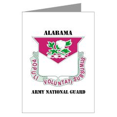 ALABAMAARNG - M01 - 02 - DUI - Alabama Army National Guard with text - Greeting Cards (Pk of 10)