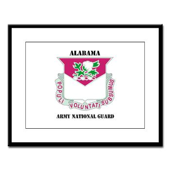 ALABAMAARNG - M01 - 02 - DUI - Alabama Army National Guard with text - Large Framed Print - Click Image to Close