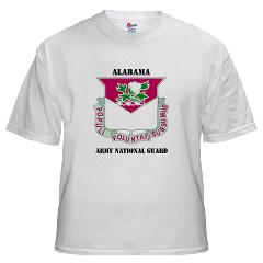 ALABAMAARNG - A01 - 04 - DUI - Alabama Army National Guard with text - White t-Shirt