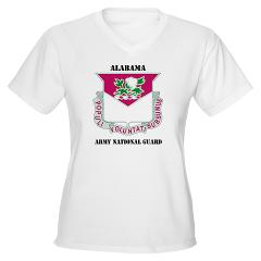 ALABAMAARNG - A01 - 04 - DUI - Alabama Army National Guard with text - Women's V-Neck T-Shirt