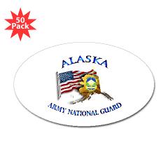 ALASKAARNG - M01 - 01 - DUI - Alaska National Guard Sticker (Oval 50 pk) - Click Image to Close