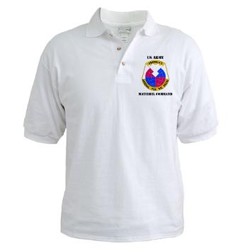 AMC - A01 - 04 - DUI - Army Materiel Command with Text - Golf Shirt - Click Image to Close