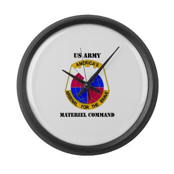 AMC - M01 - 03 - DUI - Army Materiel Command with Text - Large Wall Clock