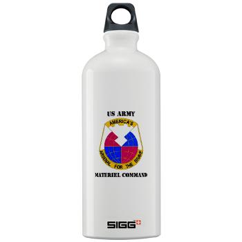 AMC - M01 - 03 - DUI - Army Materiel Command with Text - Sigg Water Bottle 1.0L