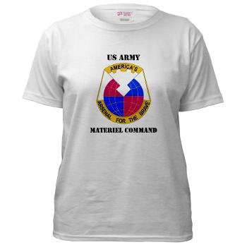 AMC - A01 - 04 - DUI - Army Materiel Command with Text - Women's T-Shirt - Click Image to Close