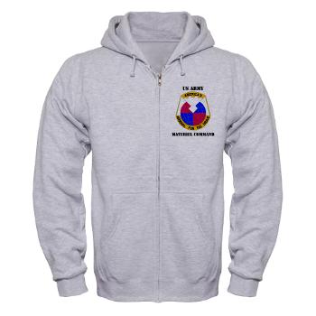 AMC - A01 - 03 - DUI - Army Materiel Command with Text - Zip Hoodie