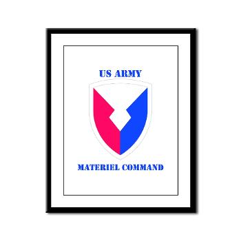 AMC - M01 - 02 - SSI - Army Materiel Command with Text - Framed Panel Print