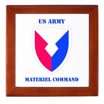 AMC - M01 - 03 - SSI - Army Materiel Command with Text - Keepsake Box