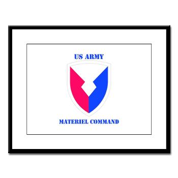 AMC - M01 - 02 - SSI - Army Materiel Command with Text - Large Framed Print