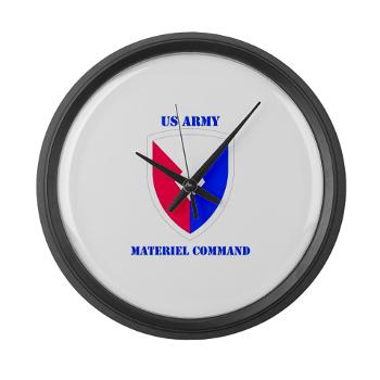 AMC - M01 - 03 - SSI - Army Materiel Command with Text - Large Wall Clock