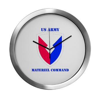 AMC - M01 - 03 - SSI - Army Materiel Command with Text - Modern Wall Clock