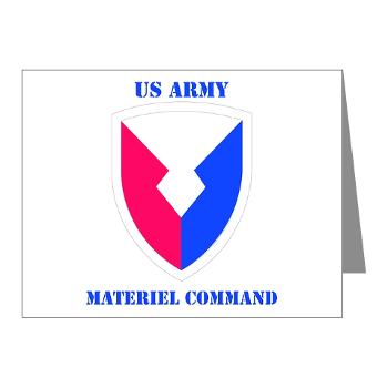 AMC - M01 - 02 - SSI - Army Materiel Command with Text - Note Cards (Pk of 20) - Click Image to Close