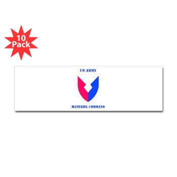 AMC - M01 - 01 - SSI - Army Materiel Command with Text - Sticker (Bumper 10 pk) - Click Image to Close