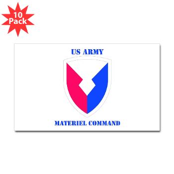AMC - M01 - 01 - SSI - Army Materiel Command with Text - Sticker (Rectangle 10 pk)