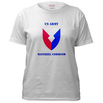 AMC - A01 - 04 - SSI - Army Materiel Command with Text - Women's T-Shirt - Click Image to Close