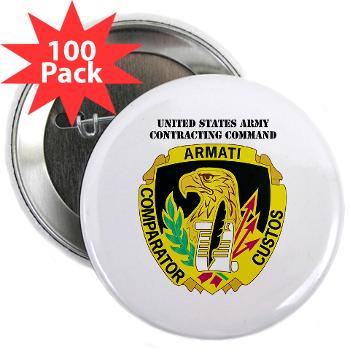AMCUSACC - M01 - 01 - DUI - USA Contracting Command with text - 2.25" Button (100 pack)