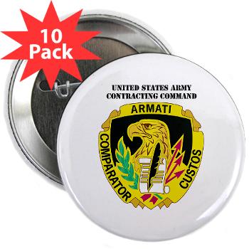 AMCUSACC - M01 - 01 - DUI - USA Contracting Command with text - 2.25" Button (10 pack)