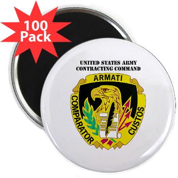 AMCUSACC - M01 - 01 - DUI - USA Contracting Command with text - 2.25" Magnet (100 pack) - Click Image to Close