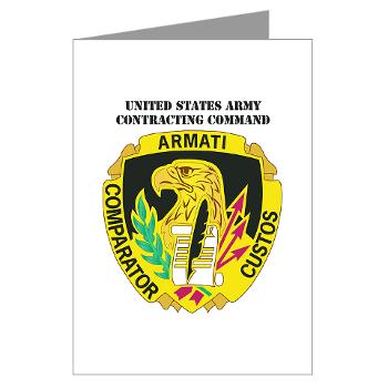 AMCUSACC - M01 - 02 - DUI - USA Contracting Command with text - Greeting Cards (Pk of 10) - Click Image to Close