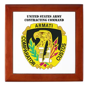 AMCUSACC - M01 - 03 - DUI - USA Contracting Command with text - Keepsake Box