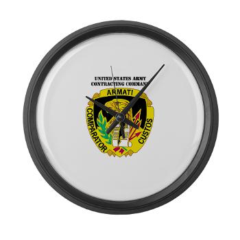 AMCUSACC - M01 - 03 - DUI - USA Contracting Command with text - Large Wall Clock - Click Image to Close
