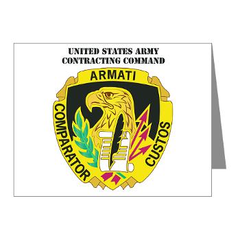 AMCUSACC - M01 - 02 - DUI - USA Contracting Command with text - Note Cards (Pk of 20) - Click Image to Close