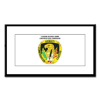 AMCUSACC - M01 - 02 - DUI - USA Contracting Command with text - Small Framed Print - Click Image to Close