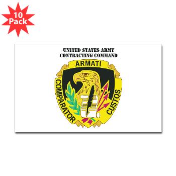 AMCUSACC - M01 - 01 - DUI - USA Contracting Command with text - Sticker (Rectangle 10 pk)