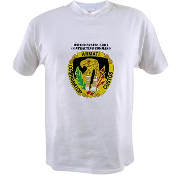 AMCUSACC - A01 - 04 - DUI - USA Contracting Command with text - Value T-shirt - Click Image to Close