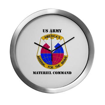 AMC - M01 - 03 - DUI - Army Materiel Command with Text - Modern Wall Clock