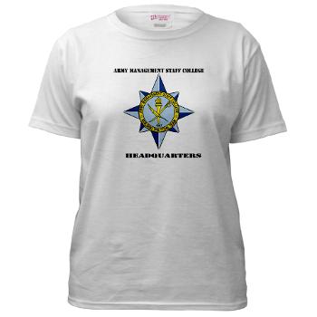 AMSCC - A01 - 04 - DUI - Army Management Staff College Headquarters with Text - Women's T-Shirt